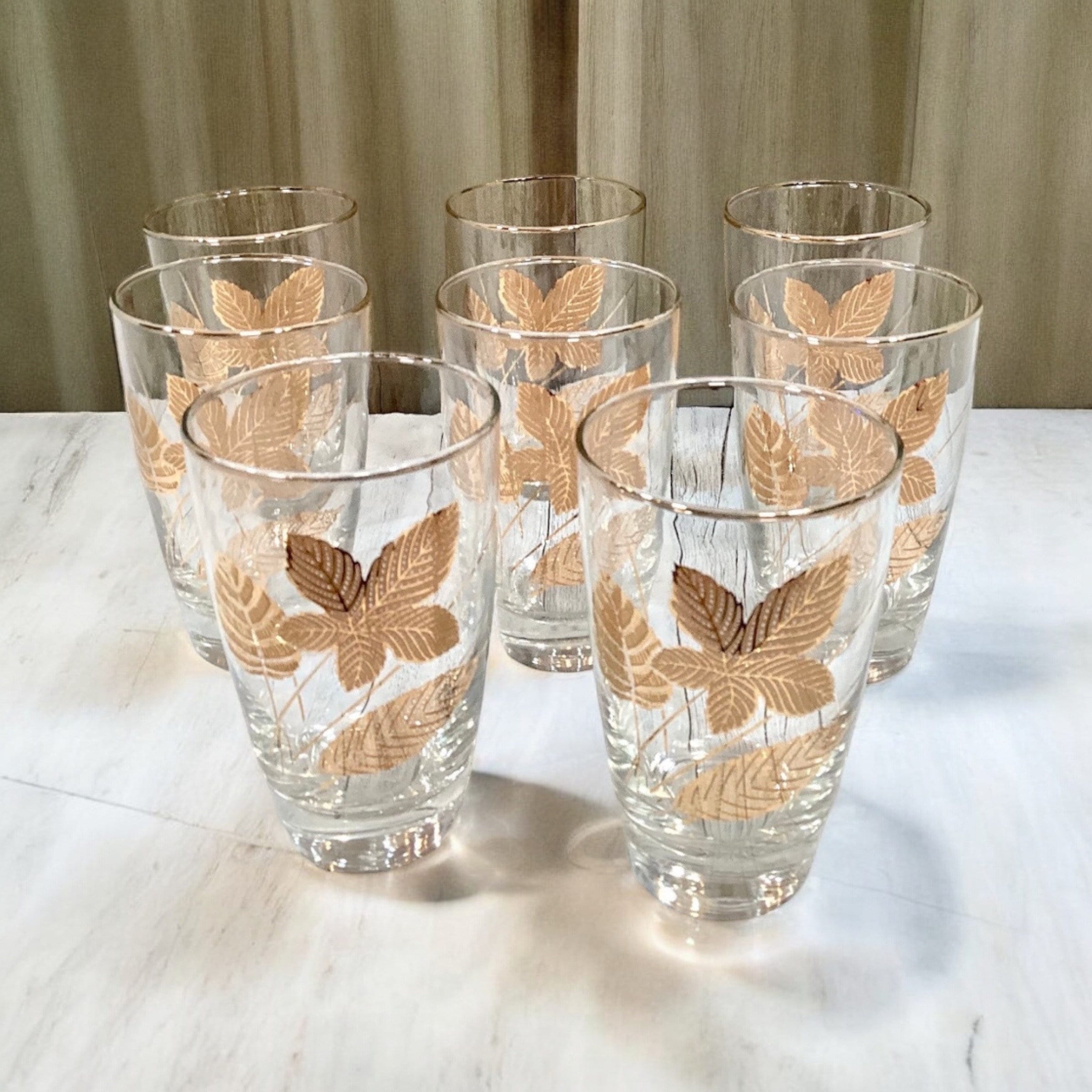 HYKE 6 Pack Highball Bage Glass Cup, 12oz Ambe Glasswae