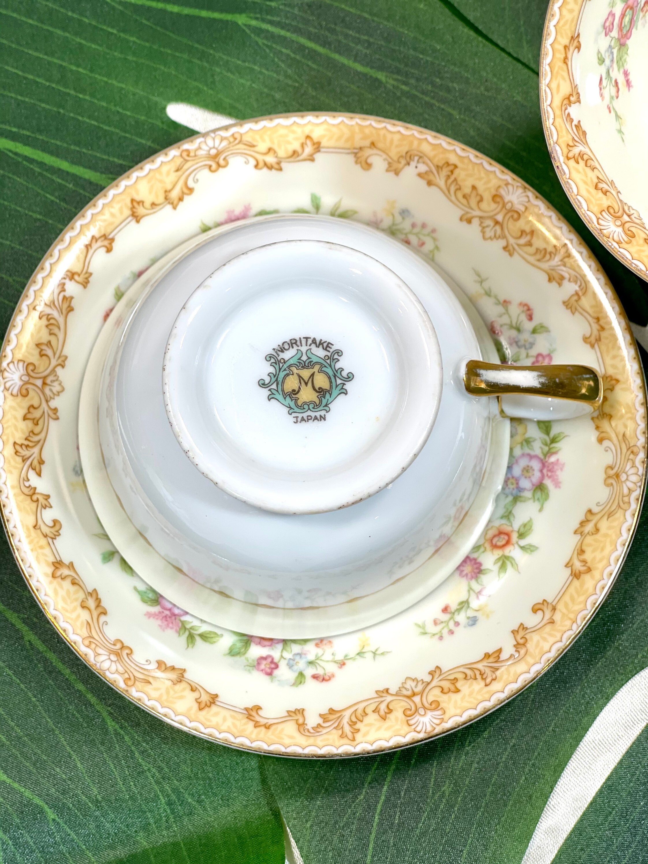 Retired Noritake Teacup and Saucer Floral Noritake Japan