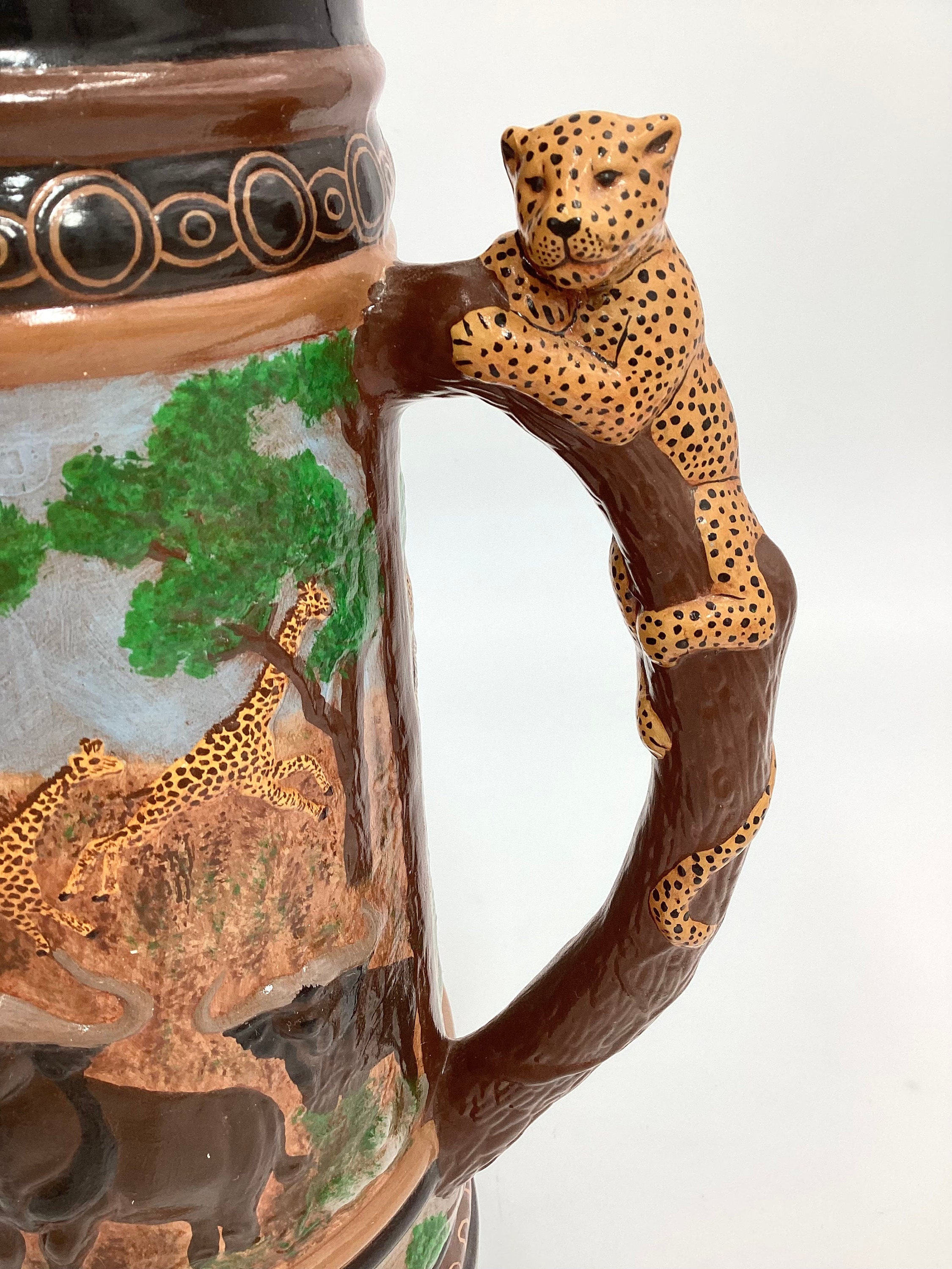Wildlife Designed Stein - 1980s Handcrafted/175