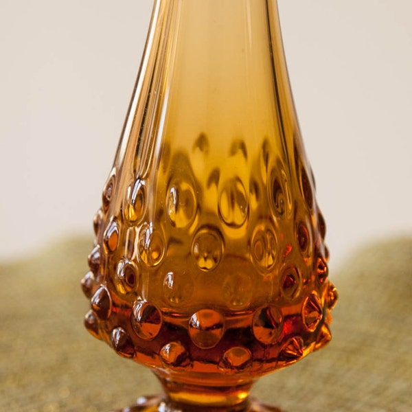Fenton Glass Amber Vase