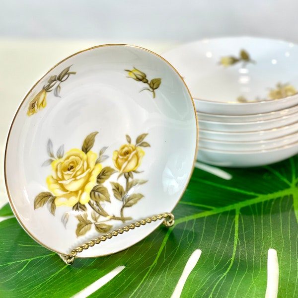 Yellow Rose Dishes Etsy