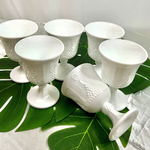 Milk Glass Grape Etsy