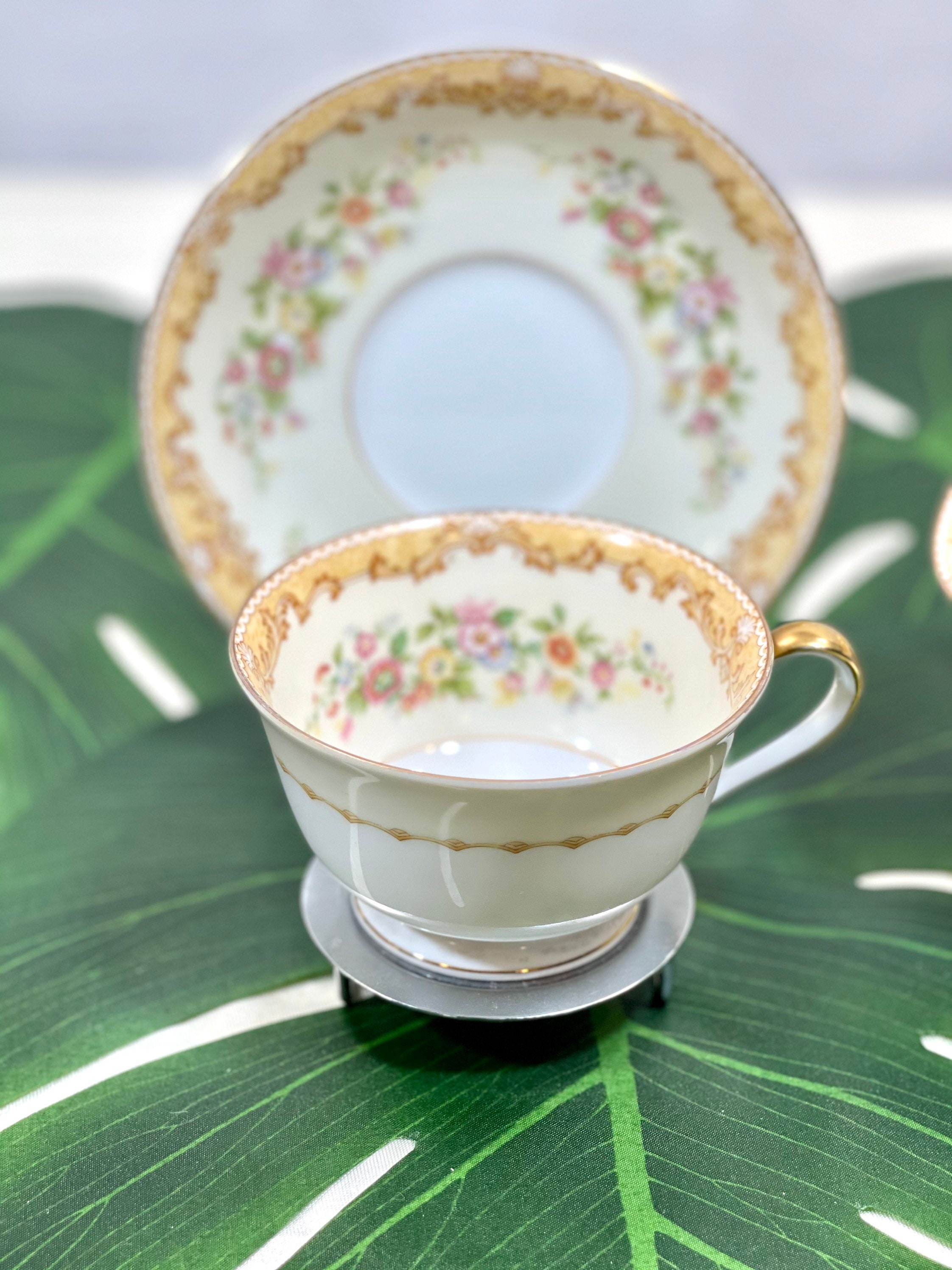 Retired Noritake Teacup and Saucer Floral Noritake Japan Teacup