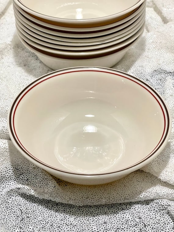 Corelle Kitu Cereal Bowl Made in USA Break Chip Resistant Black Red Circle Edge Durable Everyday Tableware Ideal Gift Dinnerware V4 6 Etsy