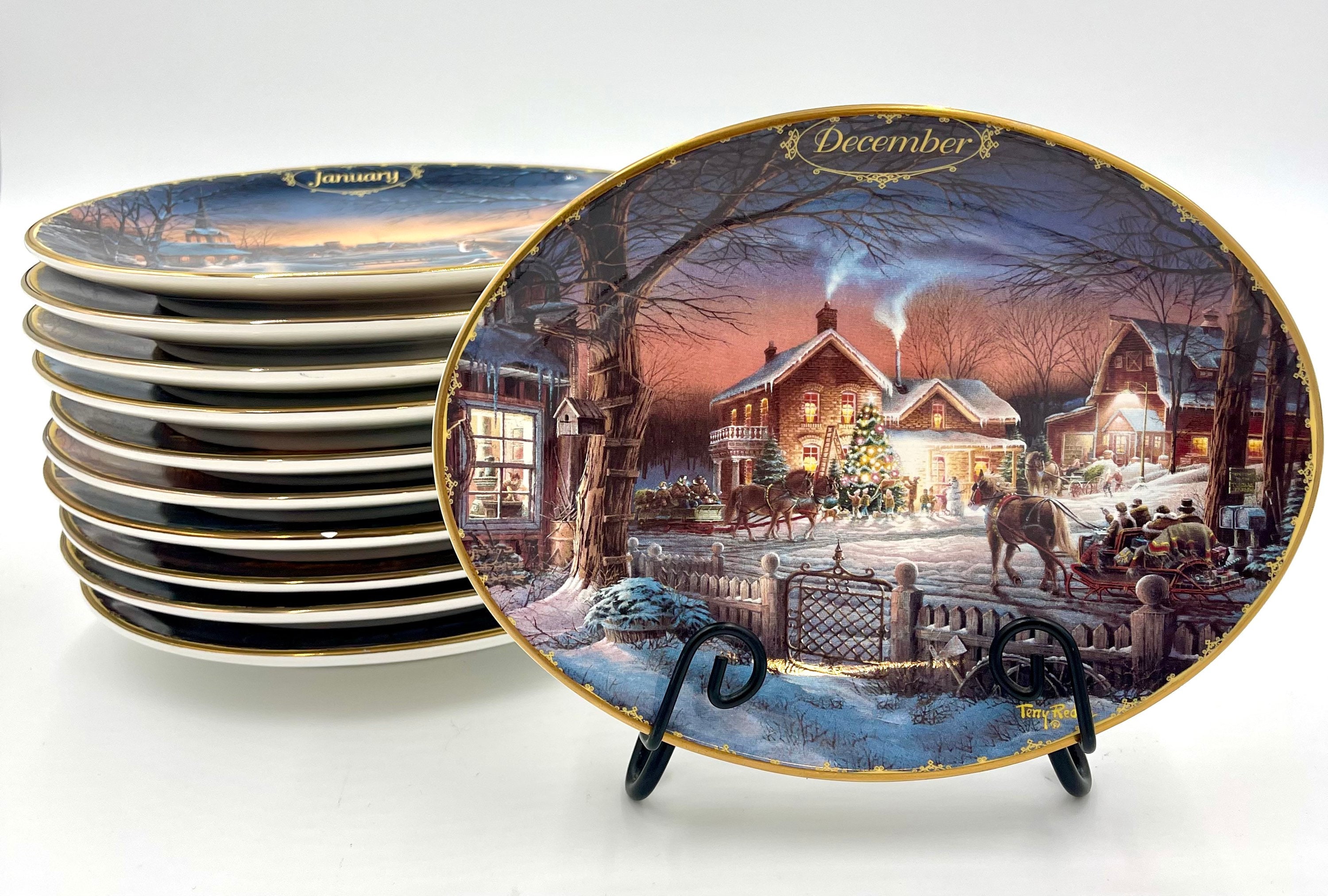 Terry Redlin Month Plate, Bradford Exchange Birthday Decor (Z9-6