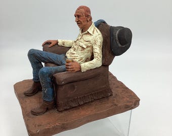 Vintage Michael Garman Cowboy Statue, 