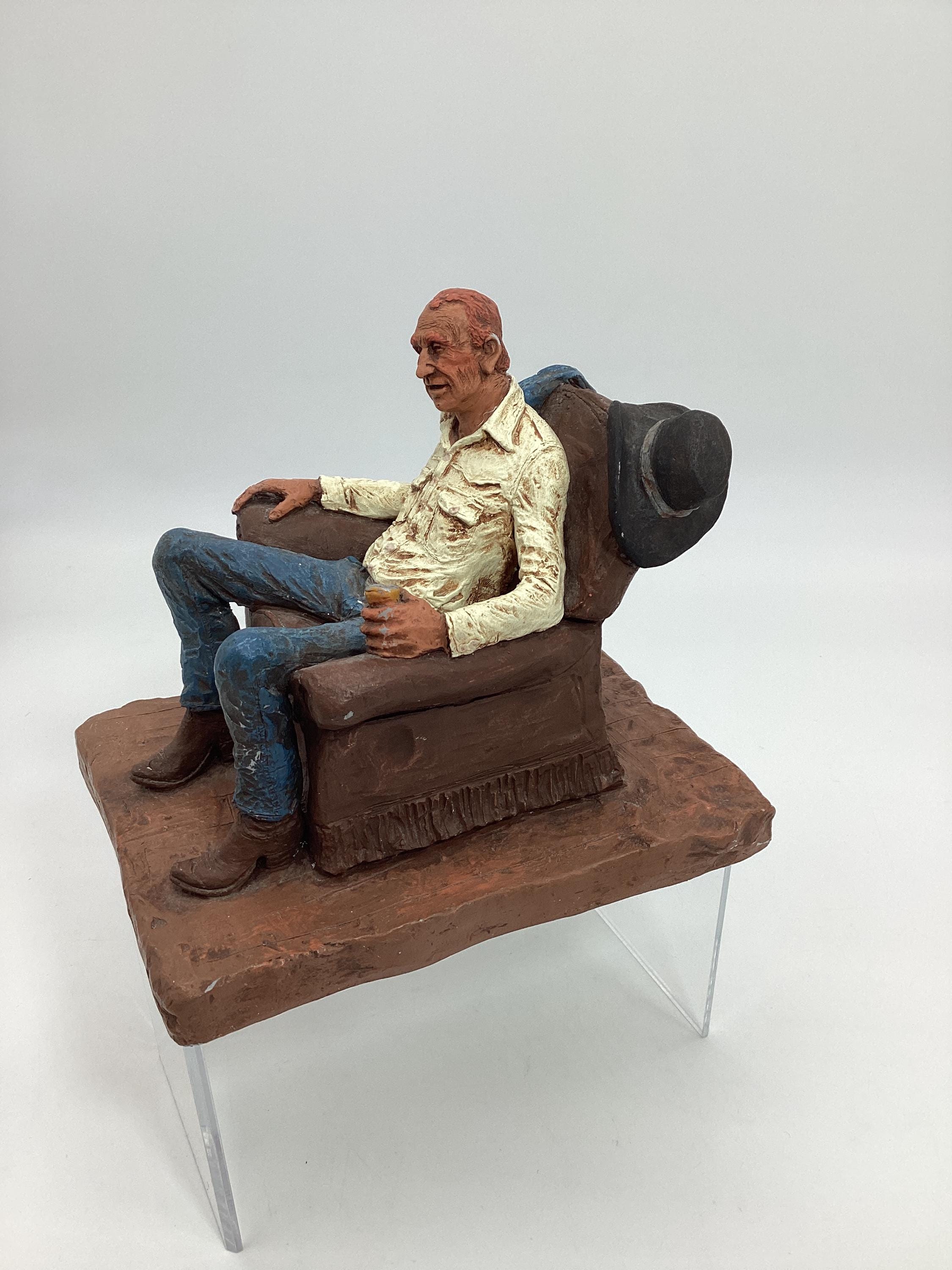 Vintage Michael Garman Cowboy Statue, 