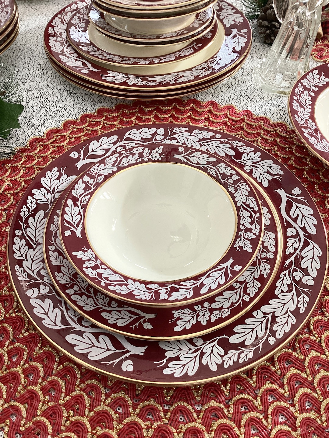 Huge Lot Dinnerware for 6 People Plus Regal Red Dinnerware Homer