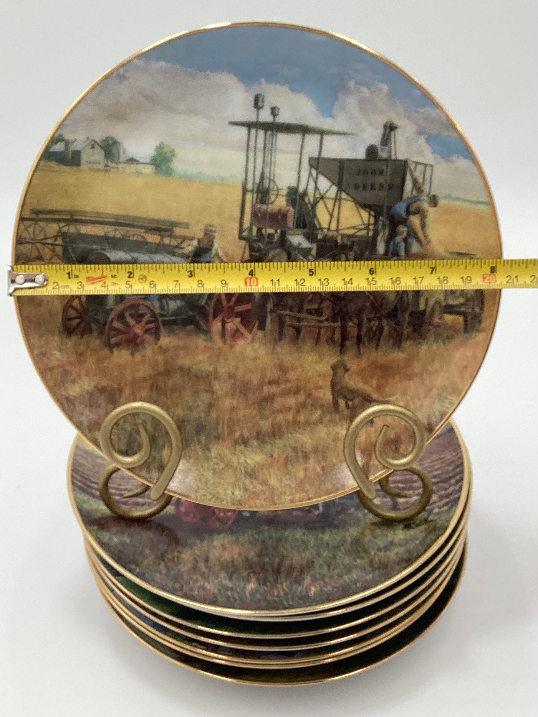 Farmland Memories Collector Plates Set of 8, Vintage Farmhouse