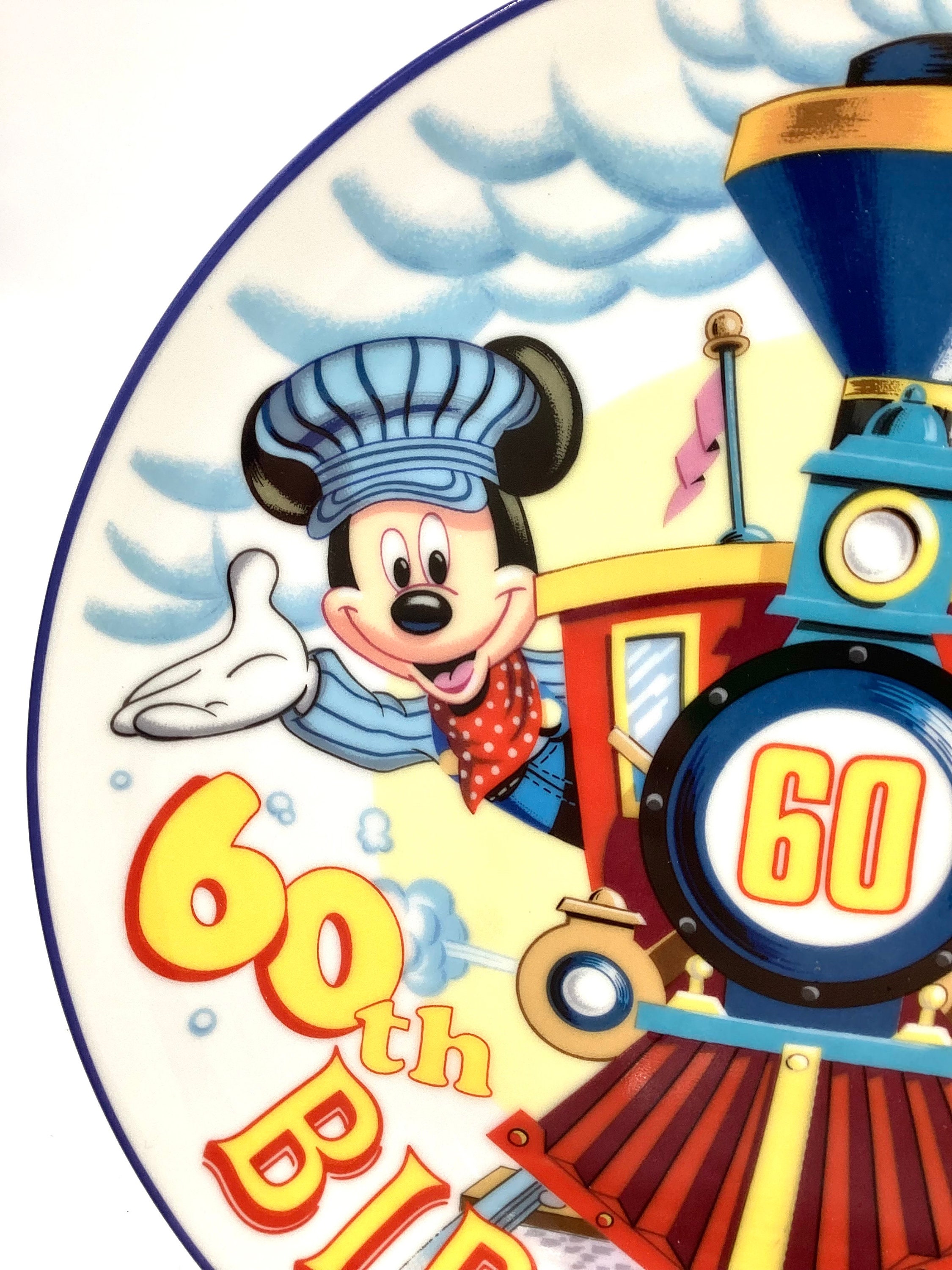 60th Birthday Mickey and Minnie Mouse Collector Plate, Disney Home