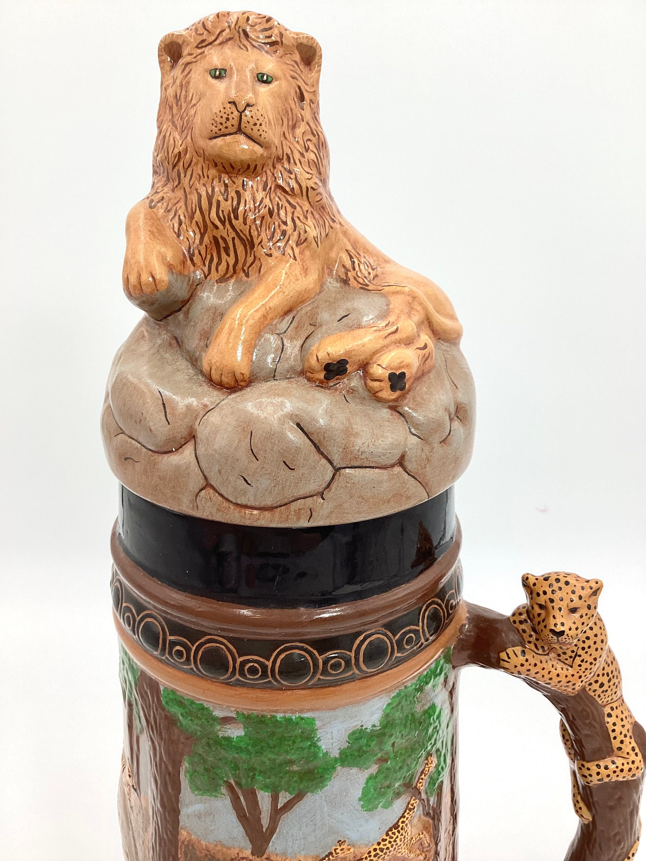早割 旅行 Wildlife Handcrafted/175 1980s - Stein Designed 置物