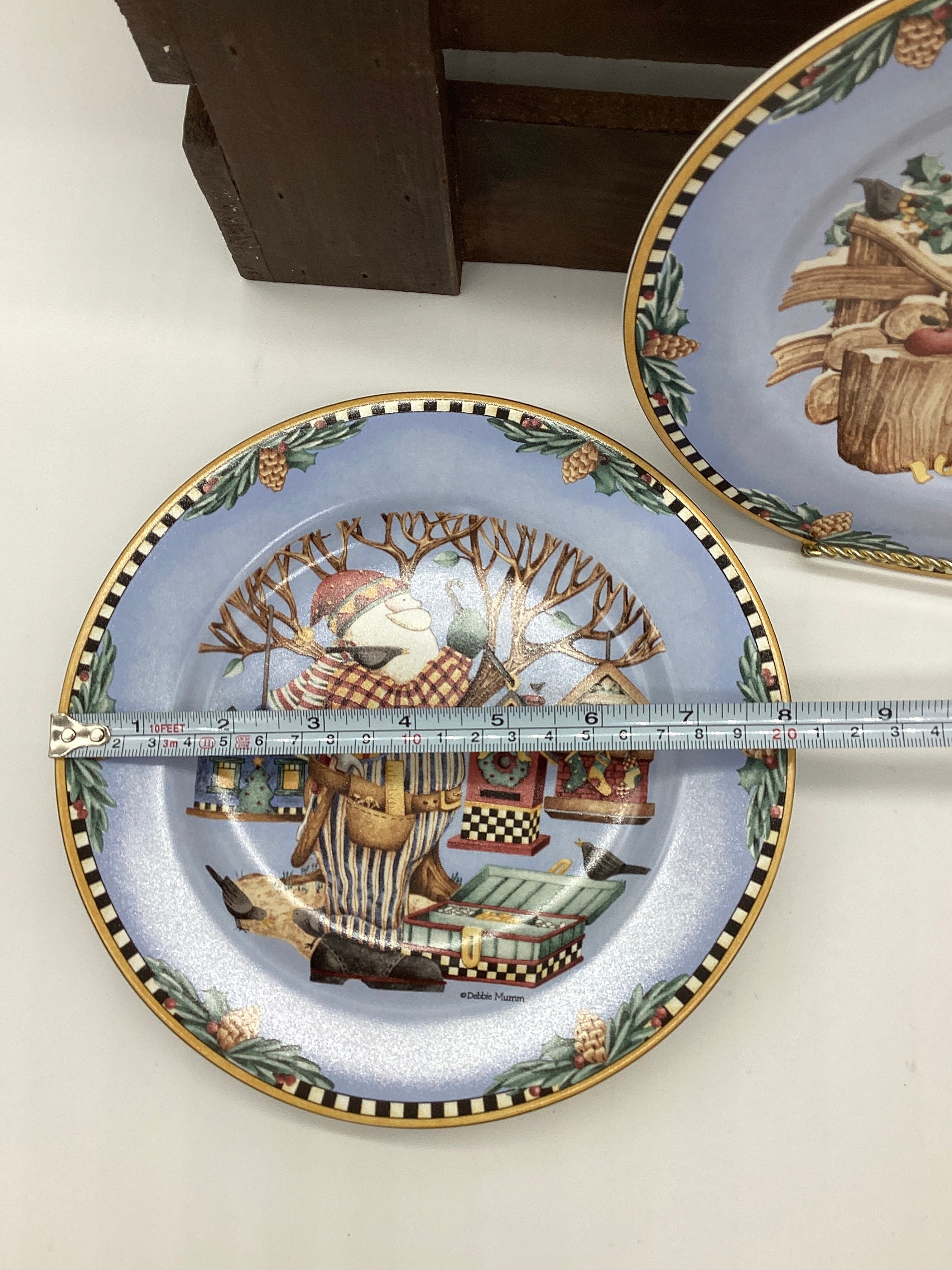 Sakura Set of 3 Salad Plates Christmas Dessert Plate