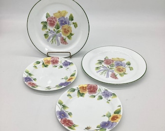 Canyon Pine Plate Set, Pinecones, Pine Tree China, Kanedai Japan