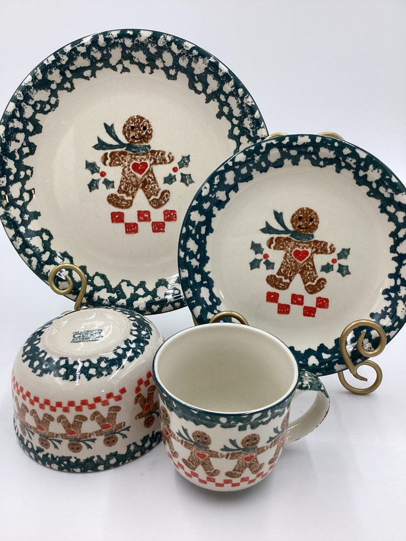 Vintage Folk Craft Gingerbread Dinnerware by Tienshan Green Etsy