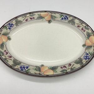 Mikasa Garden Harvest Oval Platter Mikasa Intaglio Platter CAC29 Rustic Mikasa Tableware Intaglio Serving Mikasa Replacement (P.5-10)