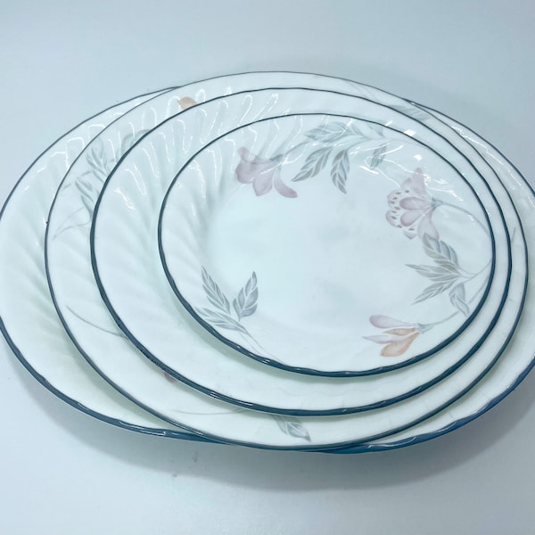 Corelle By Corning Pink Trio Dishes Replacement Corelle Discontinued Dishes Tableware Plates Corelle Platters Corelle Bowls Floral Dish (U4)