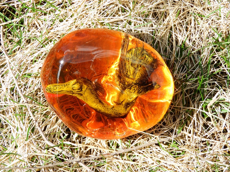 Feathered Dinosaur Preserved in Amber Fossil Hatchling Replica | Etsy
