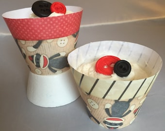 Sock Monkey Cupcake Wrappers