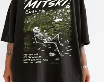 Mitski Shirt, Skelleton Mitski with Chai shirt, Skull Mitski 2024 Concerts Fans Gift Shirt