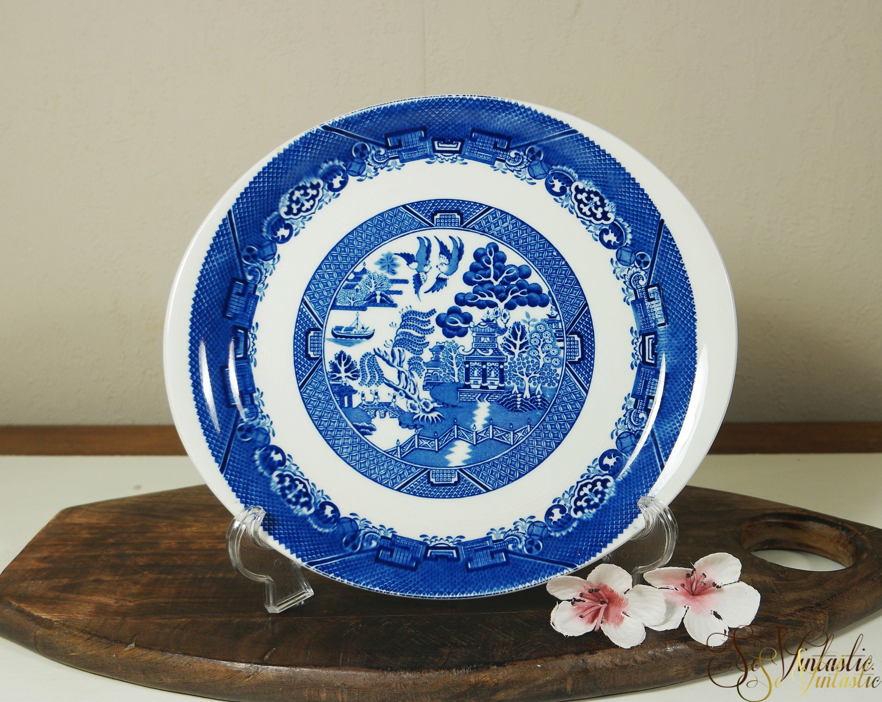 イギリスWoods & Sons 社ブルーウィロー皿 25cm イギリスWoods & Sons 社ブルーウィロー皿 25cm