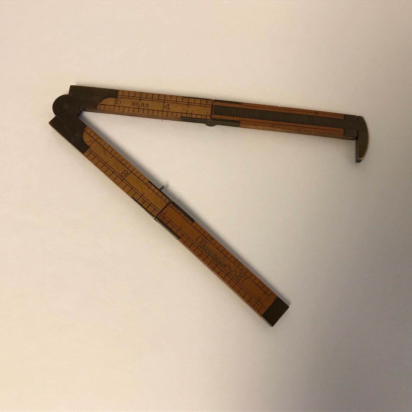 Wood Folding Ruler Stanley No 32 Caliper Carpenter Mason Etsy