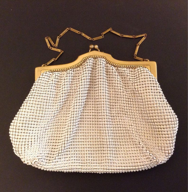 Whiting and Davis Raised Bead Mesh Bag Collectible Vintage | Etsy