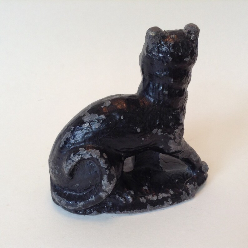 Black Cat Cat Bookend Vintage Lead Feline Doorstop Etsy