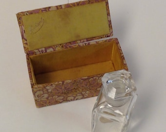 Houbigant, Le Parfum Ideal, Baccarat Apothecary-Style Perfume Flacon, Original Box, Collectible Vintage Vanity, French Crystal Scent Bottle