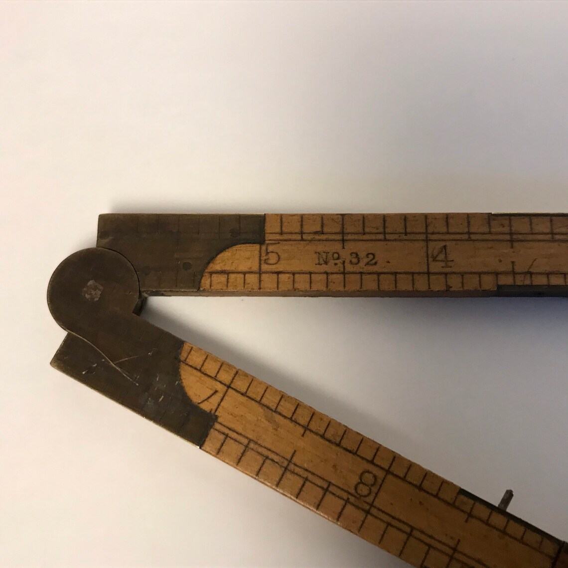 Wood Folding Ruler Stanley No 32 Caliper Carpenter Mason Etsy