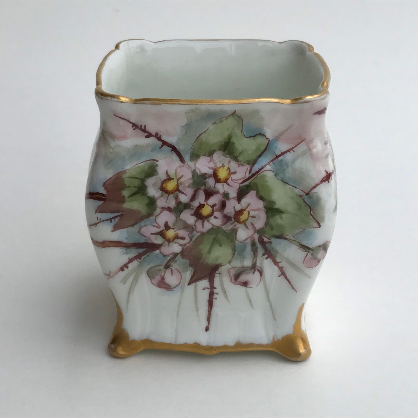 Small Porcelain Flower Vase, CFH/GDM FRANCE, Charles Field Haviland