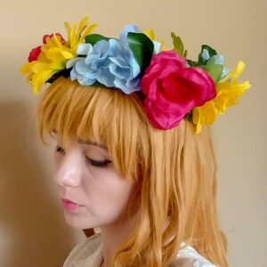 PANSEXUAL Themed LGBTQIA+ Pride Flower Crown (fits most adult sized heads)