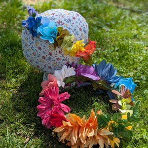 LGBTQA+ PRIDE Rainbow Flag Themed Flower Crown (fits most adult sized heads at 22-23&quot; circumference)