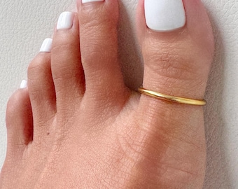 Bague de gros orteil en or faite main : bijoux de pied réglables en aluminium anodisé