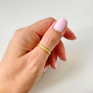 Gold Thumb Ring, Gold Adjustable Thumb Ring, Open Thumb Ring, Aluminum Wire Ring, Stackable Thumb Rings, Midi Rings, Gifts for Her