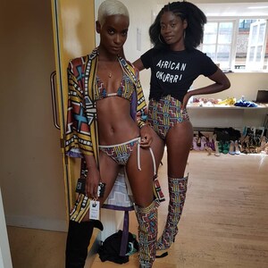 Prelim Ndebele Bikini swim/bodysuit African Print High Waisted Bikini, Swimsuit Women gift for her image 3