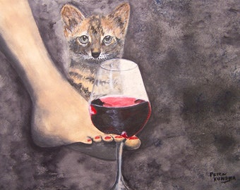 romantic female pose,glass of wine,kitten pose,love,female leg scene,nail polished toes