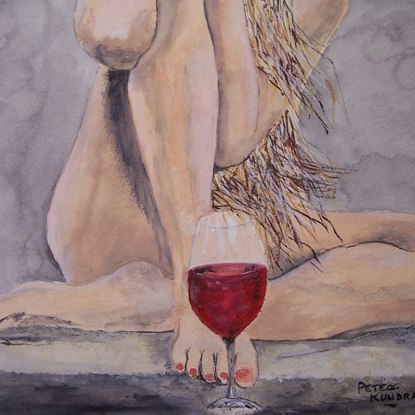 POSE DE FEMME avec du vin, scène de vin rouge, femme posant, dame aux longs cheveux blonds,