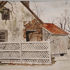 old  house,Scenic old house, painting of house, winter painting ,old farm house,landscape,farm house painting