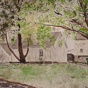 pattersons farm,picturesque farm,farm scene,scenic barns,historic farm,pattersons farm,white barn painting,scenic painting,landscape