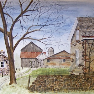Barn scene,farm painting,farms and barns,oldbarn ,farm scene,barn silo, country barn painting