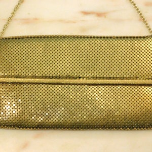 Formal Vintage Clutch - Vintage Mesh Whiting Davis - Gold Clutch - Gold Evening Bag - Bridal - Wedding - Prom - Formal