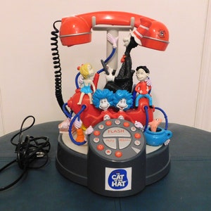 Vintage Dr. Suess Cat In The Hat Telephone - Vintage Dr. Suess - Vintage Telephone - Vintage Accessories