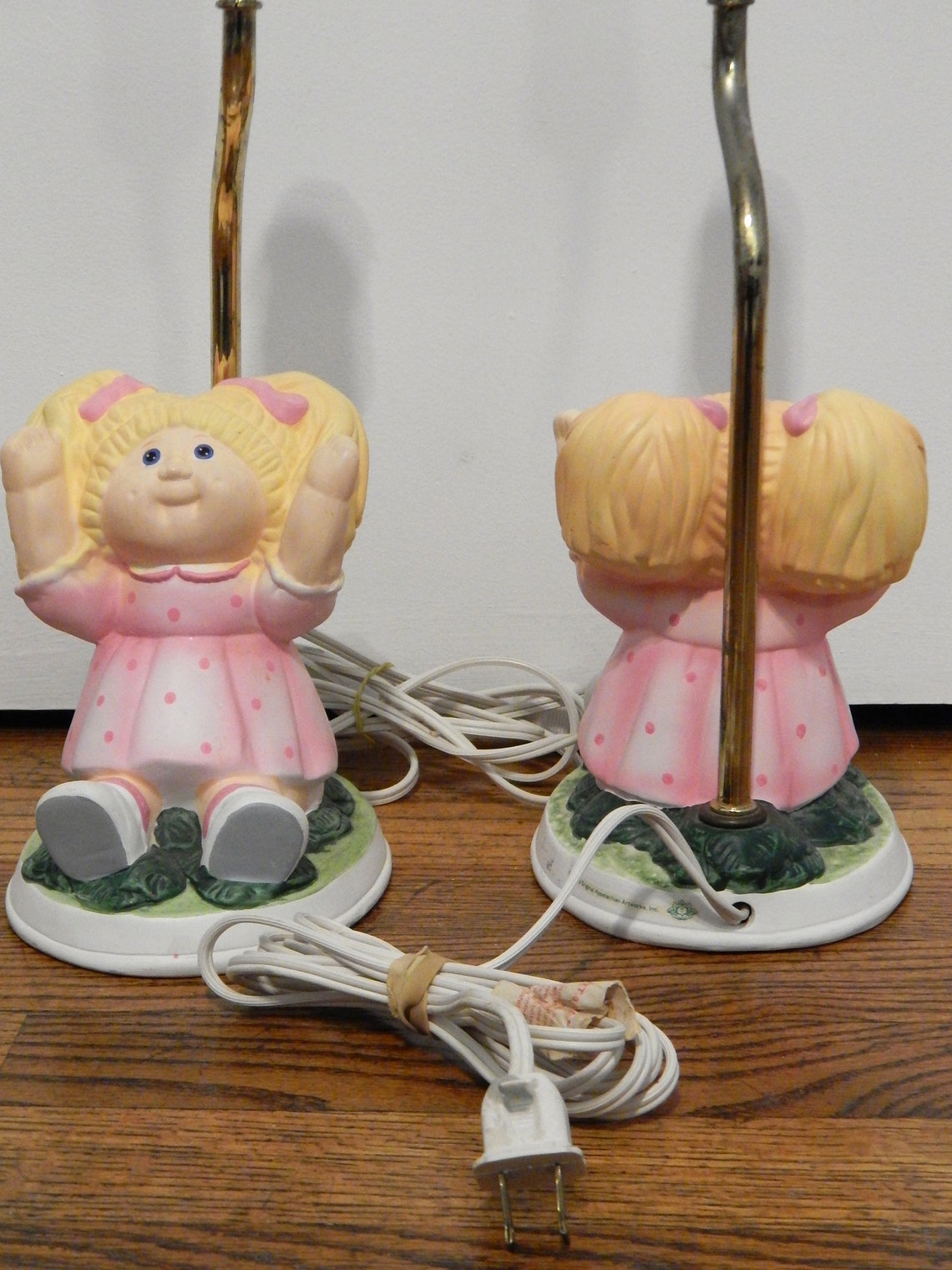 Vintage Pair of Female Cabbage Patch Kid Lamps Vintage Lamps Etsy