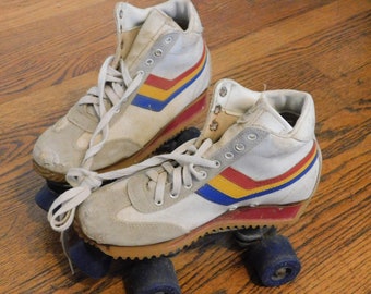 Vintage Pair Of Children's Free Former Roller Skates - Size 4 - Used - Vintage Roller Skates - Vintage 80s