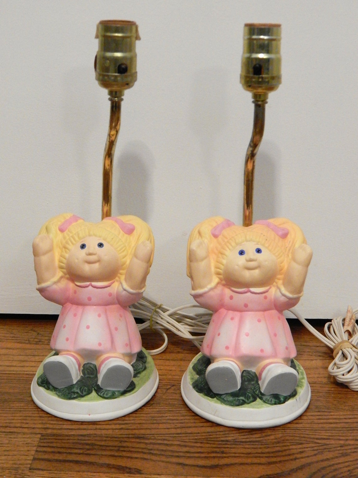 Vintage Pair Of Female Cabbage Patch Kid Lamps Vintage Lamps Etsy