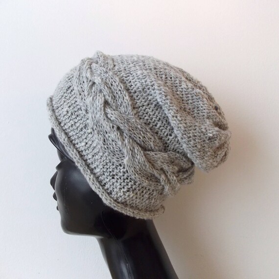 gray knit hat