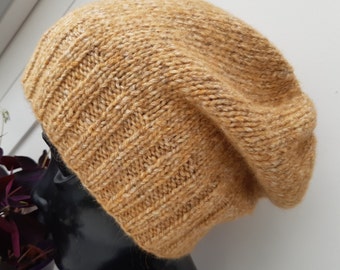 Knit beanie wool Wool Hand Knitting Hat Womens Kids Hat Slouchy Beanie Slouch Hat Winter Womens Accessories