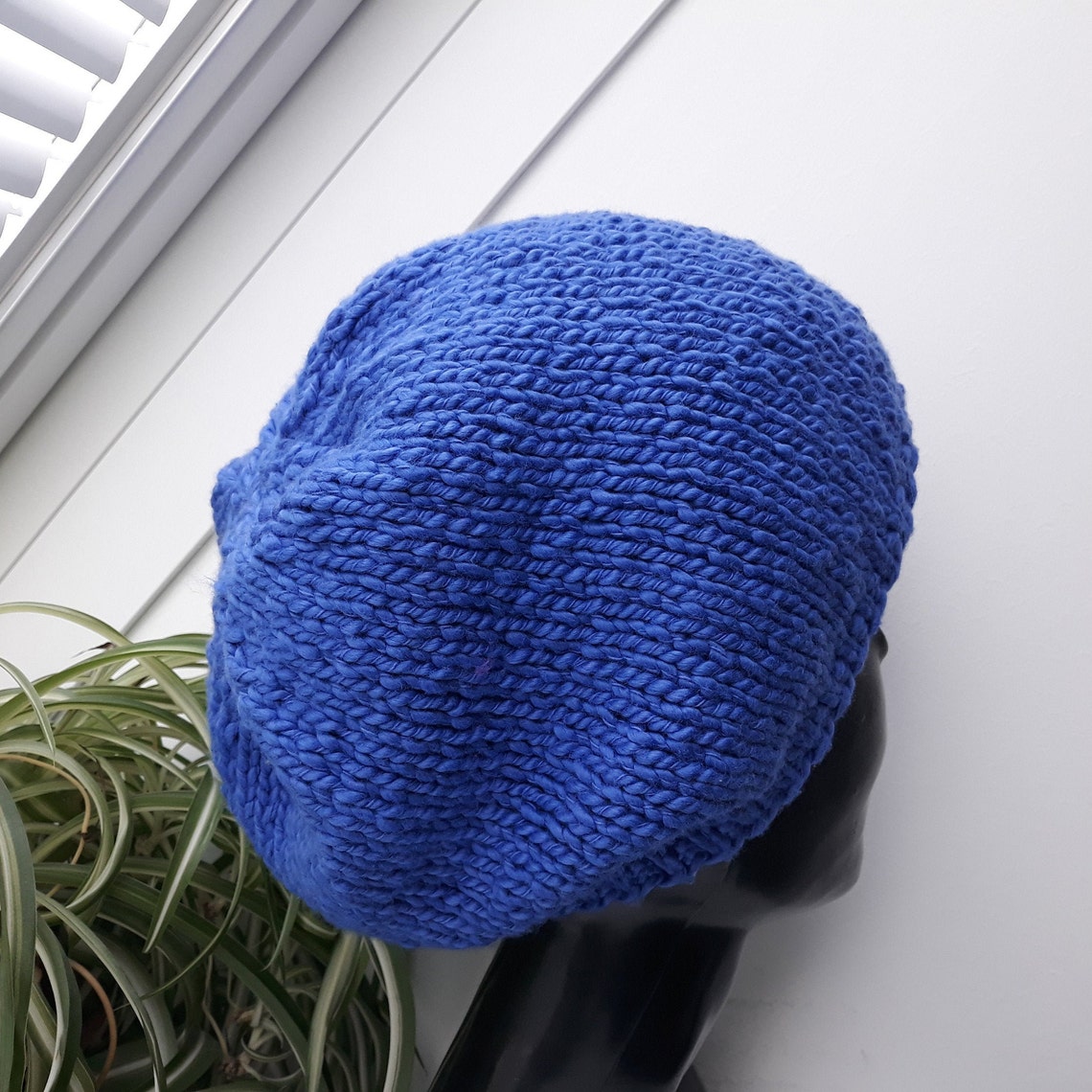 Blue Cotton Knit Hats Women Knitted Hats for Women Purple Etsy
