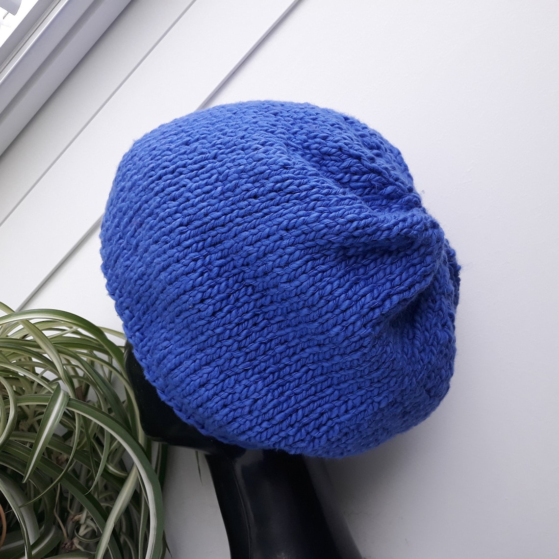 Blue Cotton Knit Hats Women Knitted Hats for Women Purple Etsy