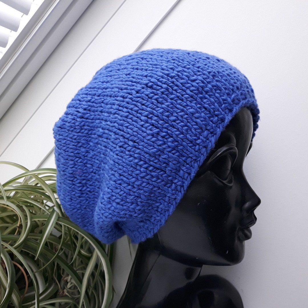 Blue Cotton Knit Hats Women Knitted Hats for Women Purple Cotton